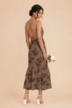 Liora Mocha Whimsical Blooms alternate view 1 bridesmaid dress
