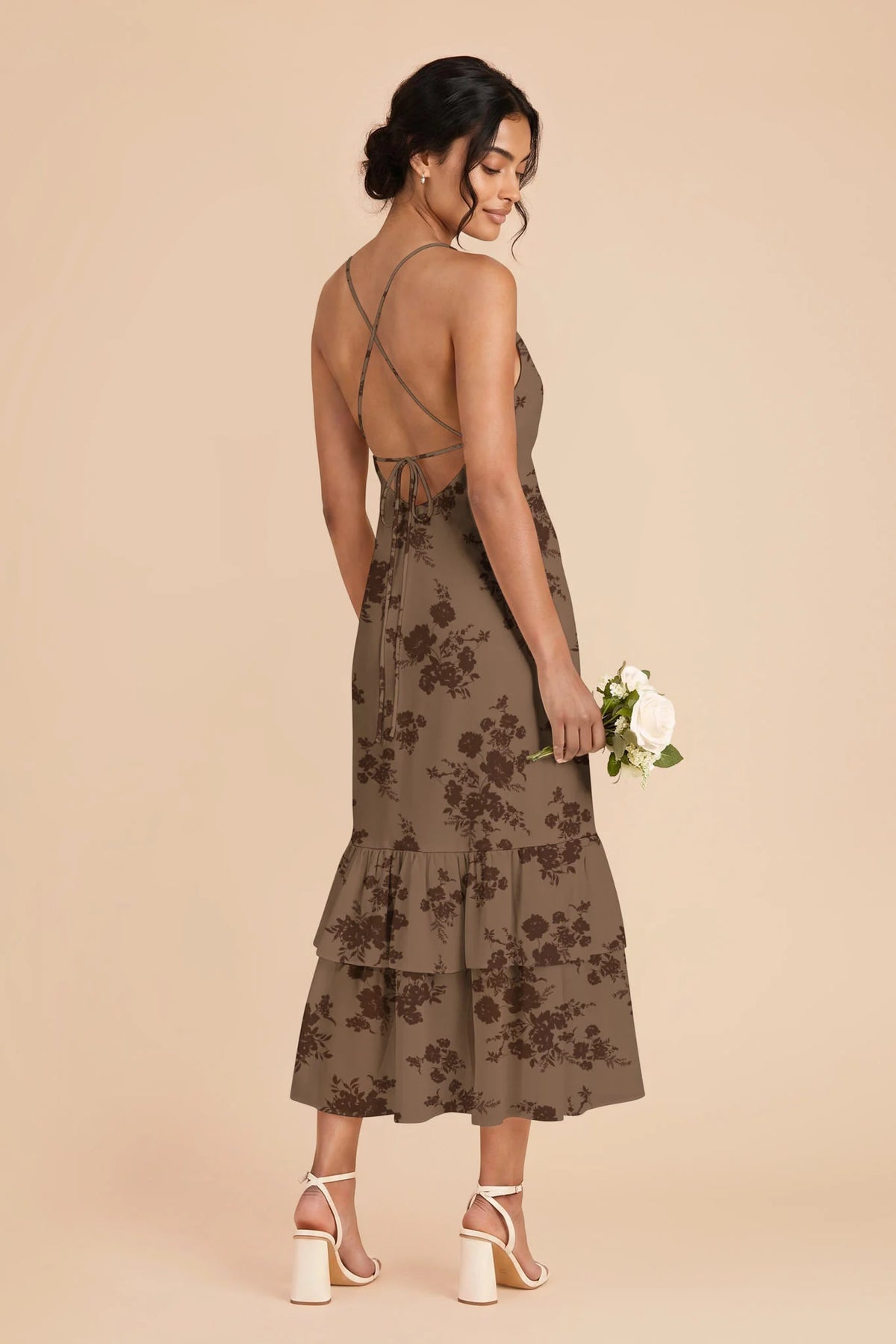 Liora Mocha Whimsical Blooms alternate view 1 bridesmaid dress