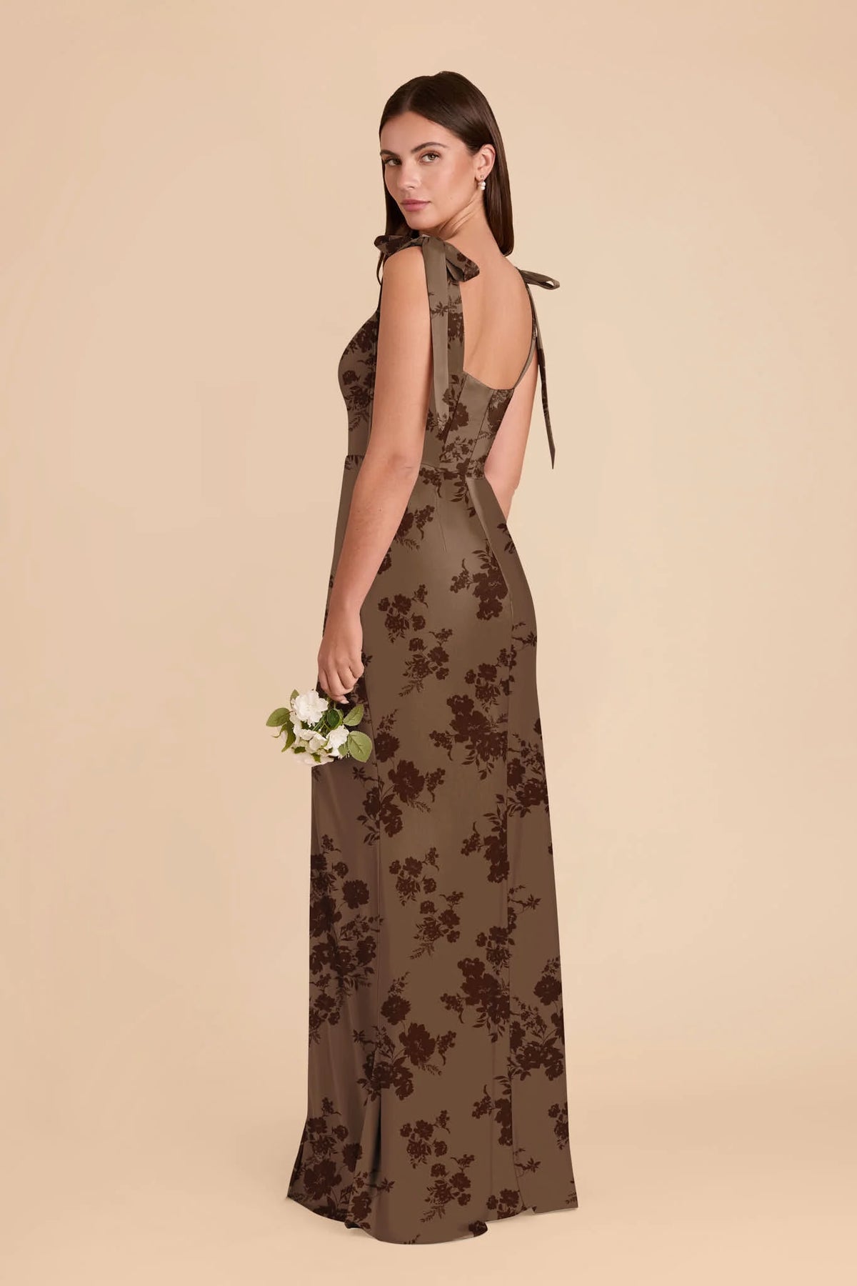 Elowen Mocha Whimsical Blooms alternate view 2 bridesmaid dress