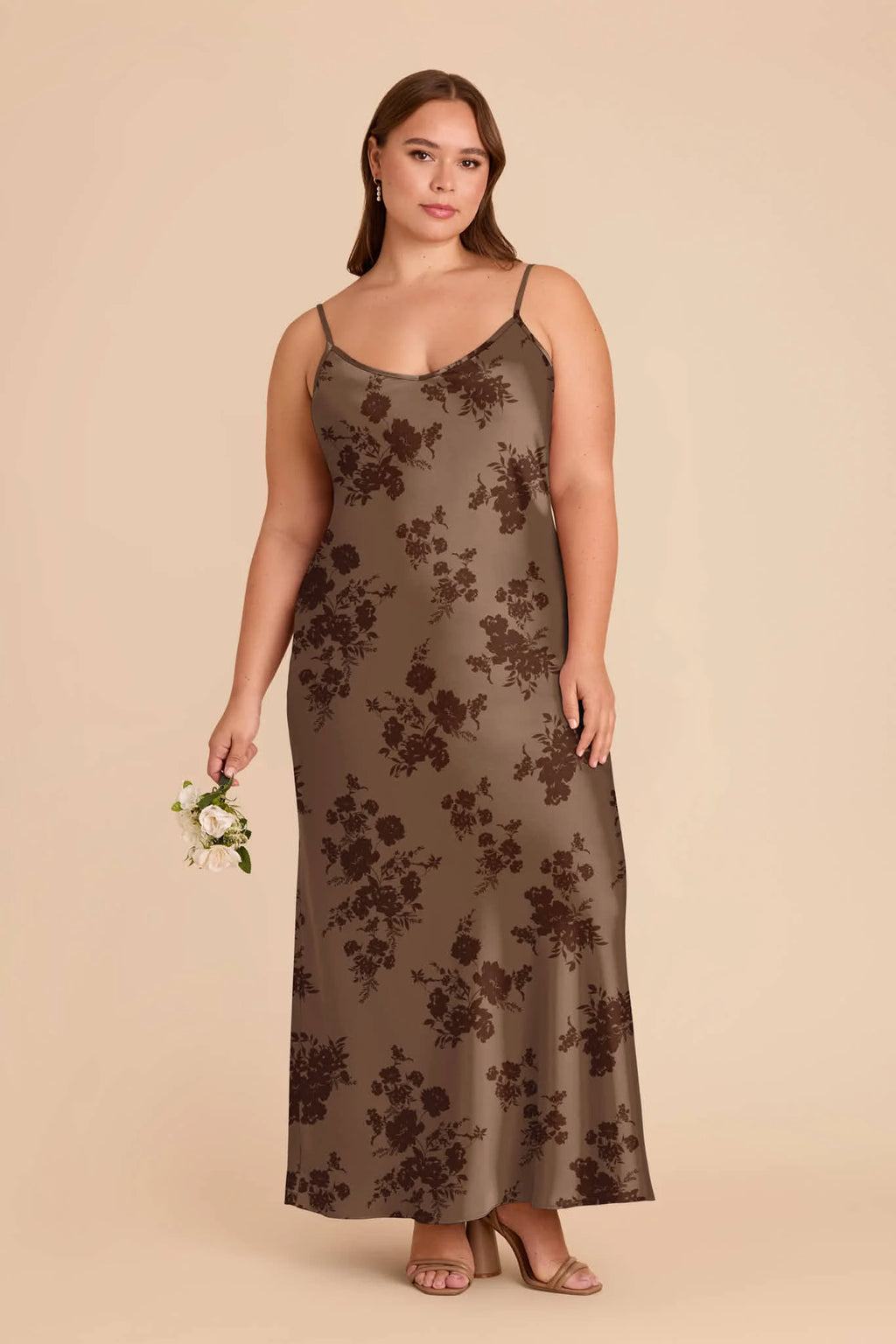 Amara Mocha Whimsical Blooms alternate view 1 bridesmaid dress