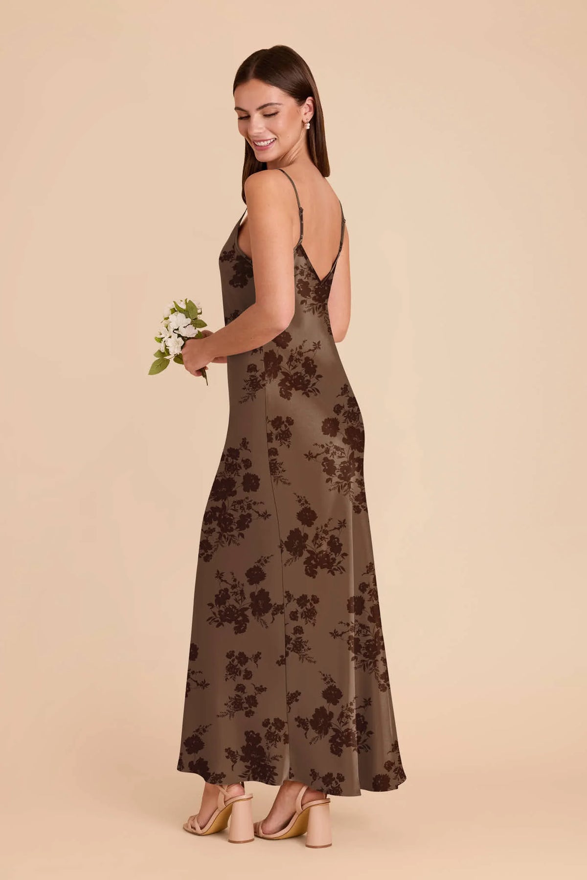 Amara Mocha Whimsical Blooms alternate view 2 bridesmaid dress