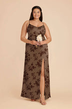 Elara Mocha Whimsical Blooms alternate view 1 bridesmaid dress