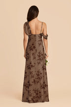 Thalia Mocha Whimsical Blooms alternate view 1 bridesmaid dress