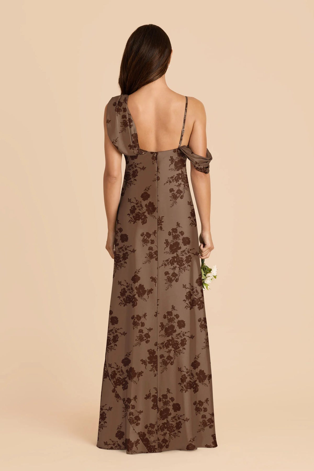 Thalia Mocha Whimsical Blooms alternate view 1 bridesmaid dress