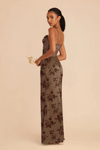 Sabine Mocha Whimsical Blooms alternate view 2 bridesmaid dress
