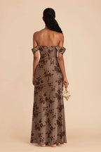 Corinne Mocha Whimsical Blooms alternate view 2 bridesmaid dress