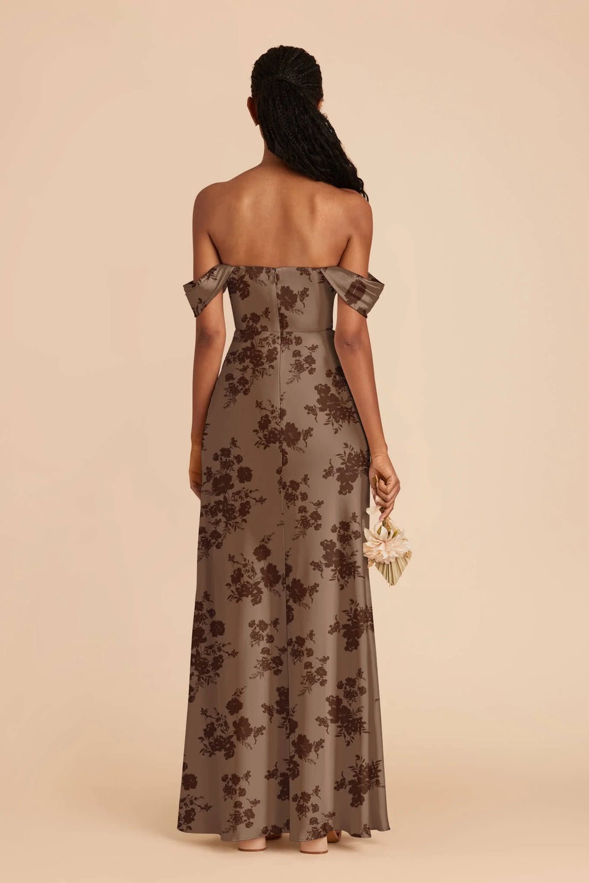 Corinne Mocha Whimsical Blooms alternate view 2 bridesmaid dress