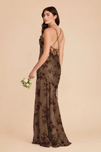Estelle Mocha Whimsical Blooms alternate view 1 bridesmaid dress