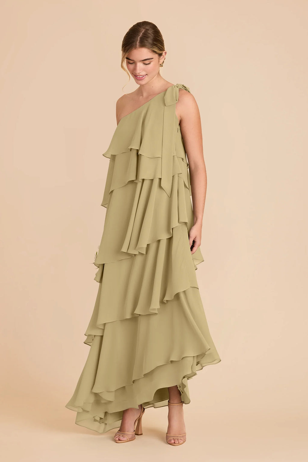 Marisol Moss Green alternate view 1 bridesmaid dress