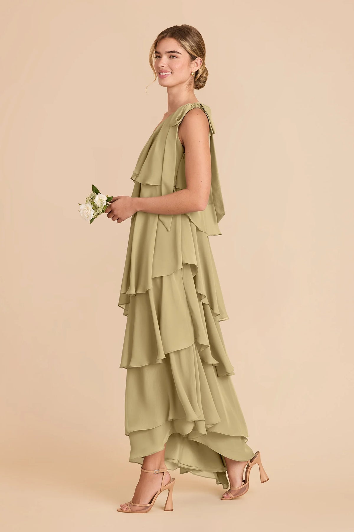 Marisol Moss Green alternate view 2 bridesmaid dress
