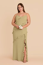 Vivienne Moss Green alternate view 1 bridesmaid dress