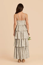Calista Moss Green Dreamy Floral back view bridesmaid dress