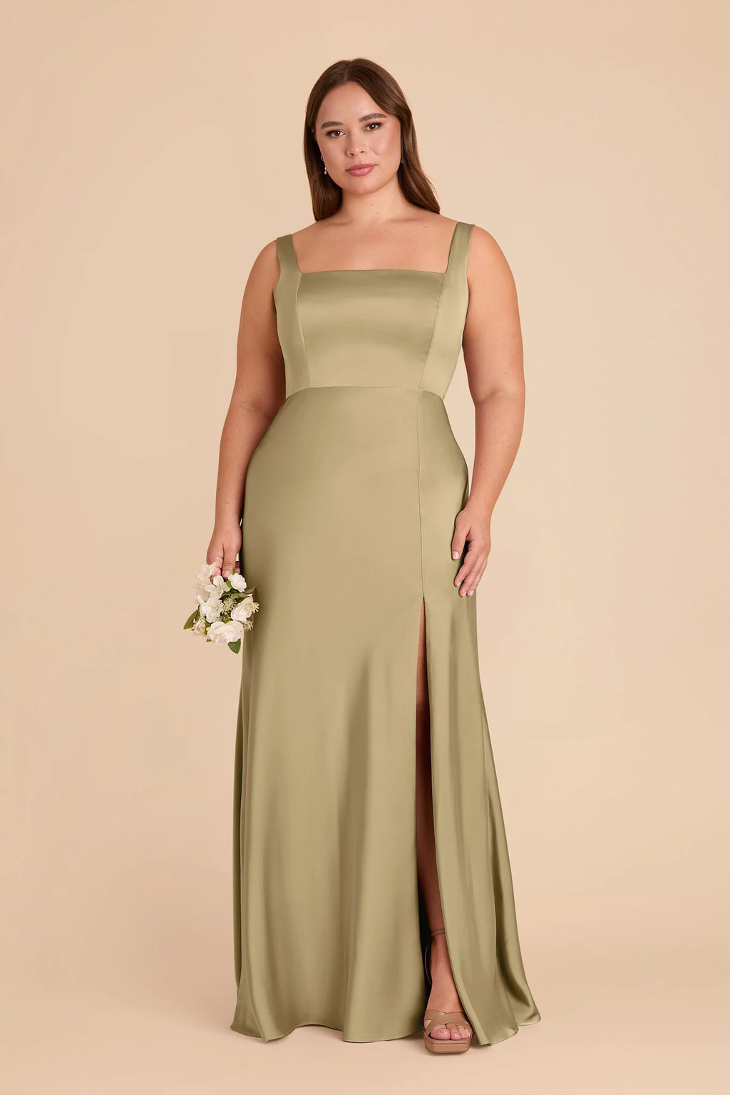 Elowen Moss Green alternate view 1 bridesmaid dress