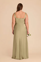 Elowen Moss Green back view bridesmaid dress