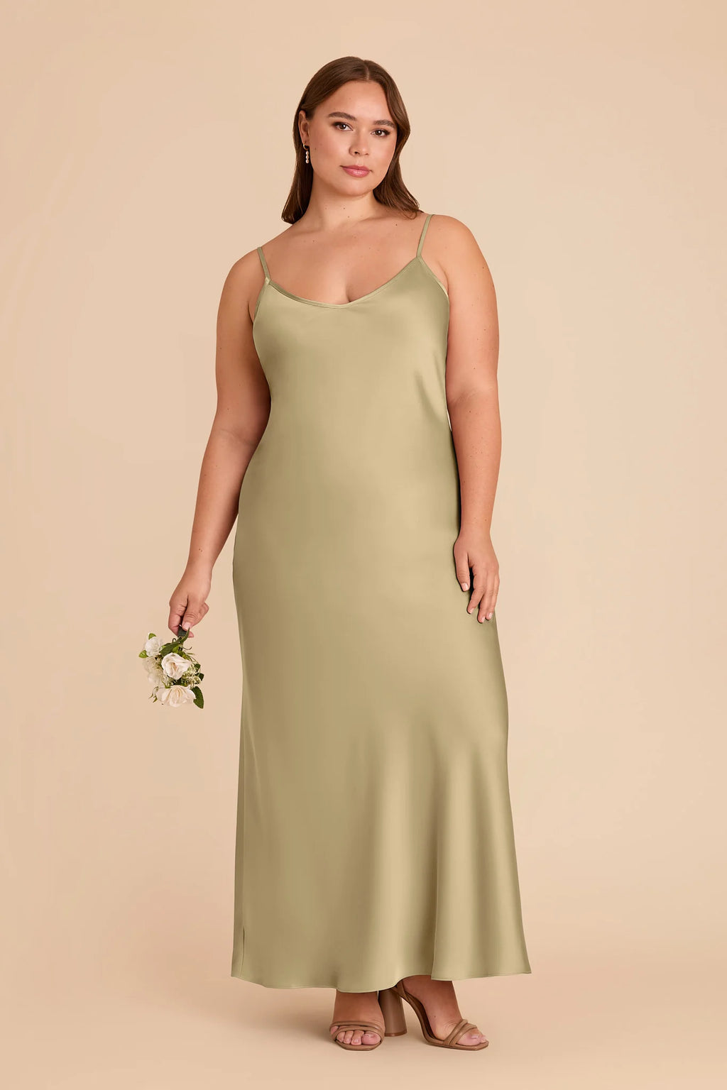 Amara Moss Green alternate view 1 bridesmaid dress
