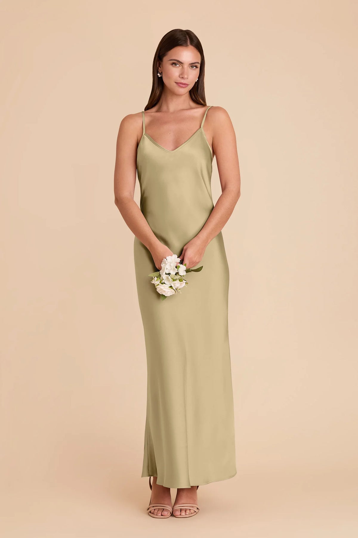Amara Moss Green alternate view 2 bridesmaid dress