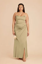 Lucienne Moss Green alternate view 1 bridesmaid dress