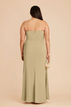 Lucienne Moss Green back view bridesmaid dress