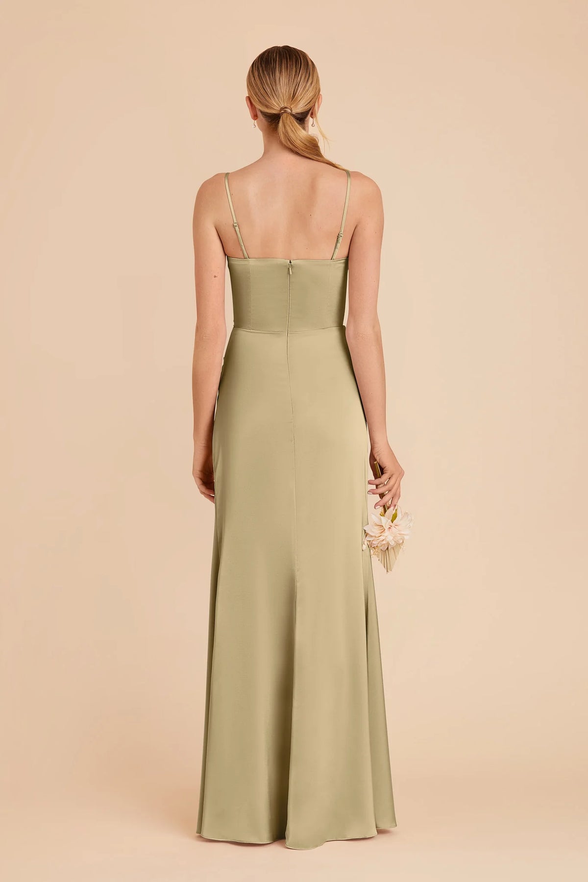 Lucienne Moss Green alternate view 4 bridesmaid dress