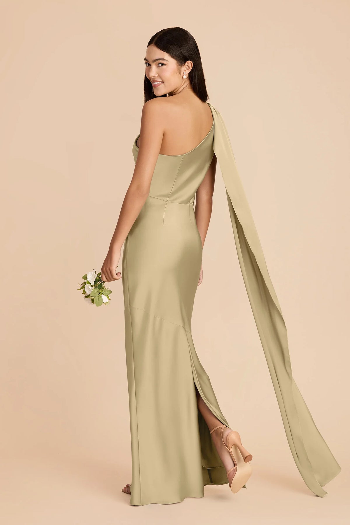 Ariadne Moss Green alternate view 3 bridesmaid dress