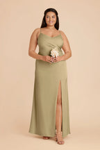 Elara Moss Green alternate view 2 bridesmaid dress