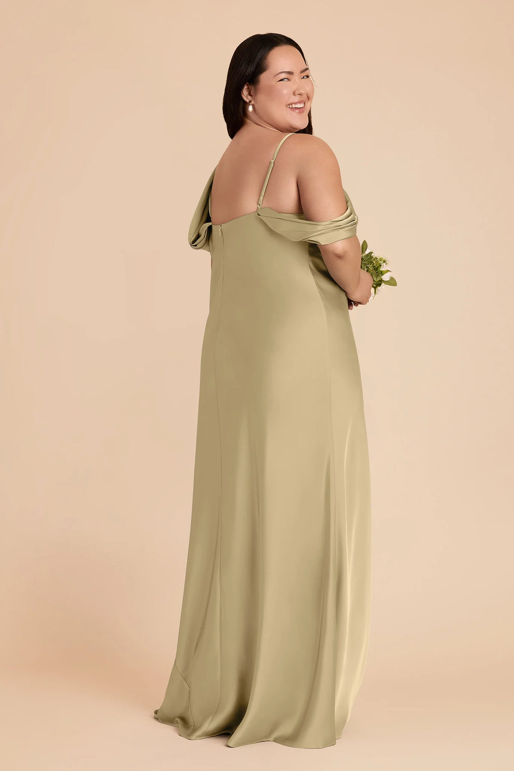 Thalia Moss Green alternate view 5 bridesmaid dress
