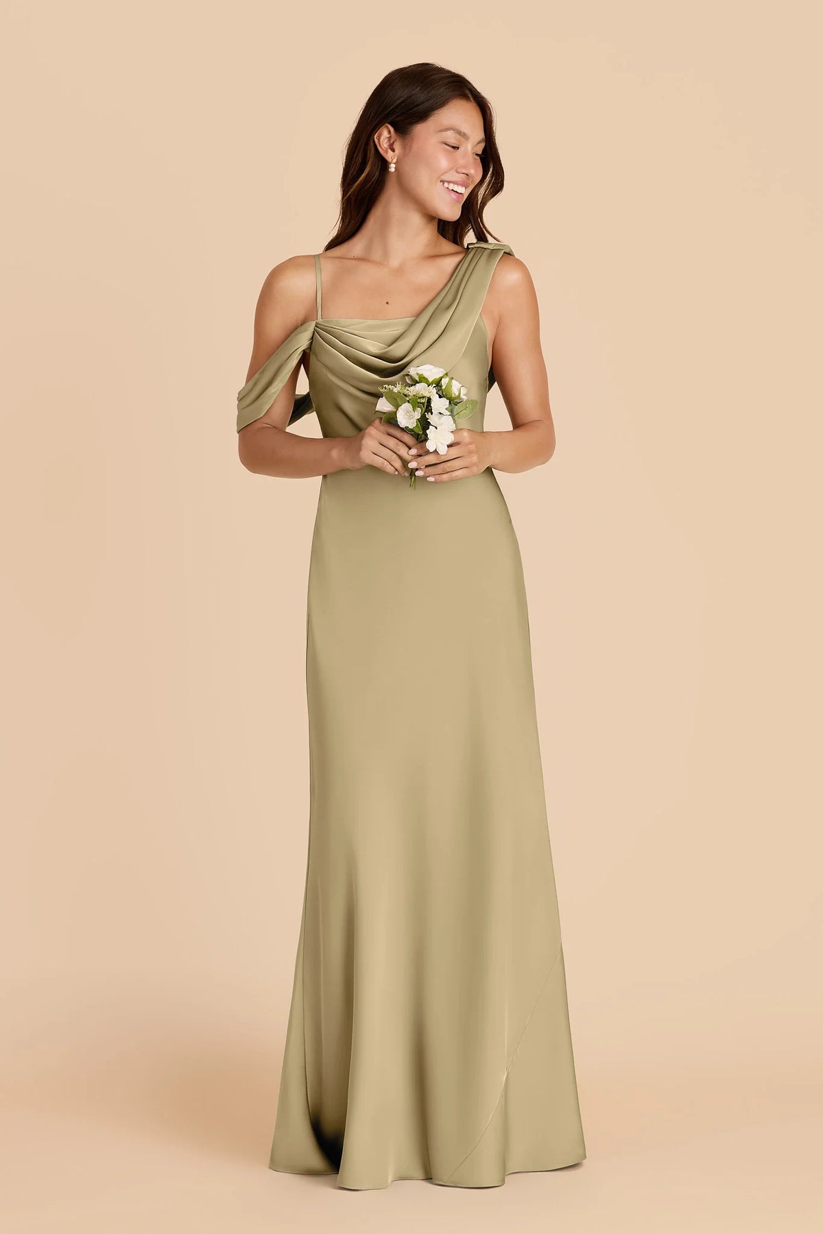 Thalia Moss Green alternate view 2 bridesmaid dress