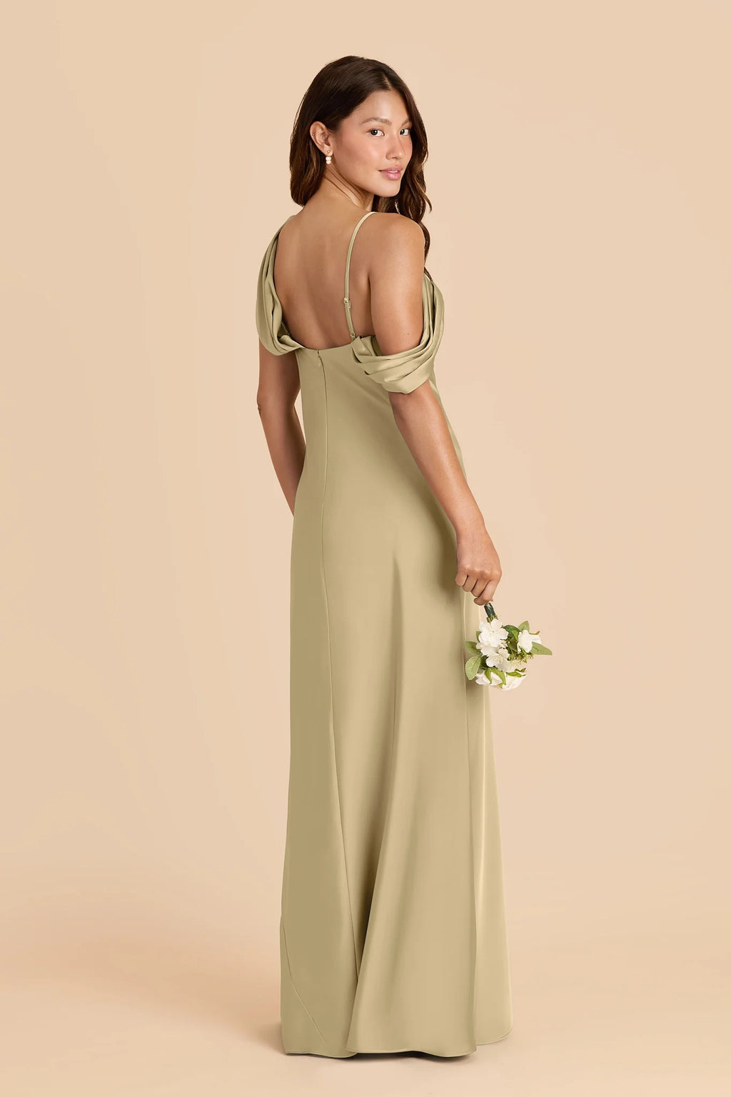 Thalia Moss Green alternate view 3 bridesmaid dress