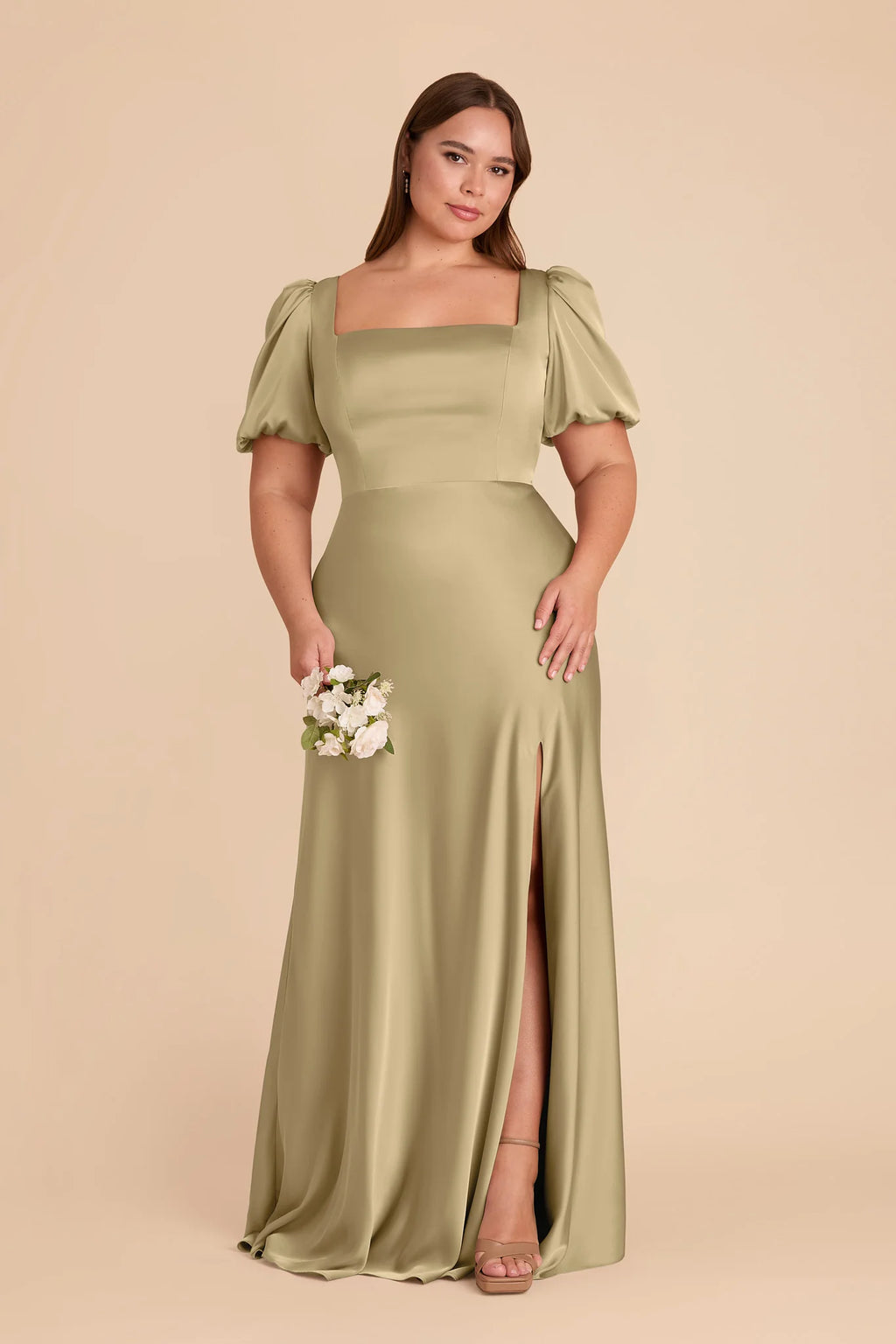 Selene Moss Green alternate view 1 bridesmaid dress