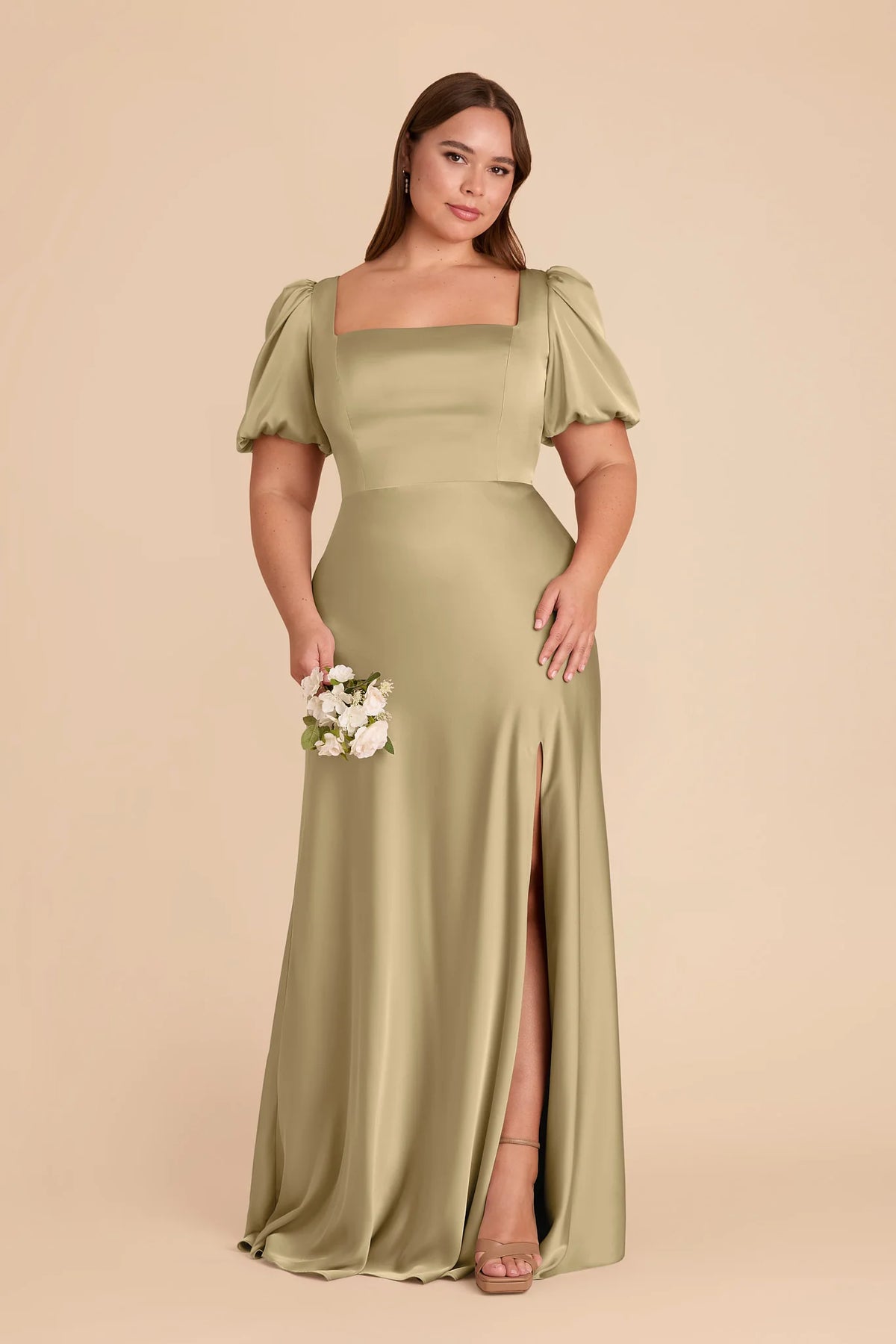 Selene Moss Green alternate view 1 bridesmaid dress