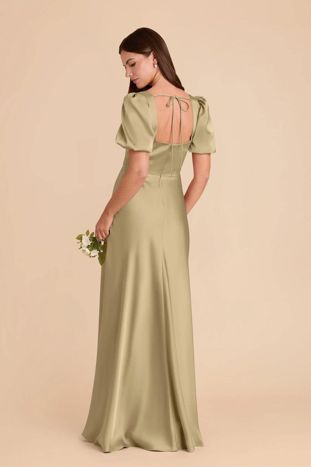 Selene Moss Green alternate view 2 bridesmaid dress