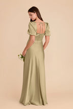 Selene Moss Green alternate view 2 bridesmaid dress