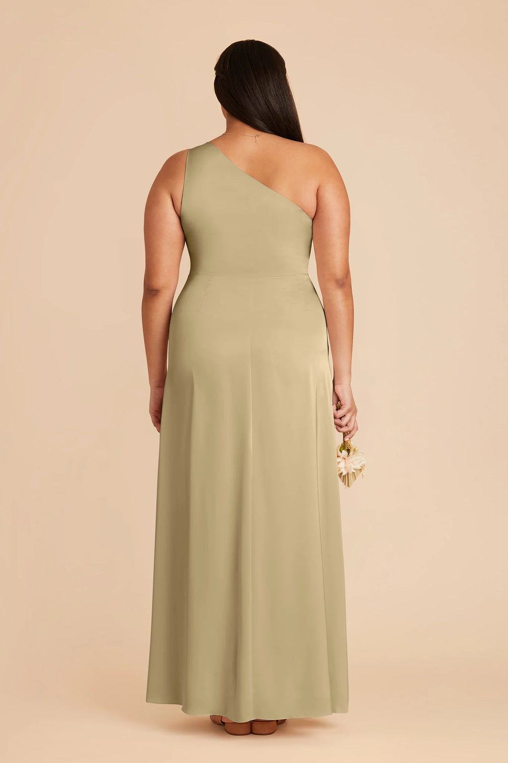 Briar Moss Green back view bridesmaid dress