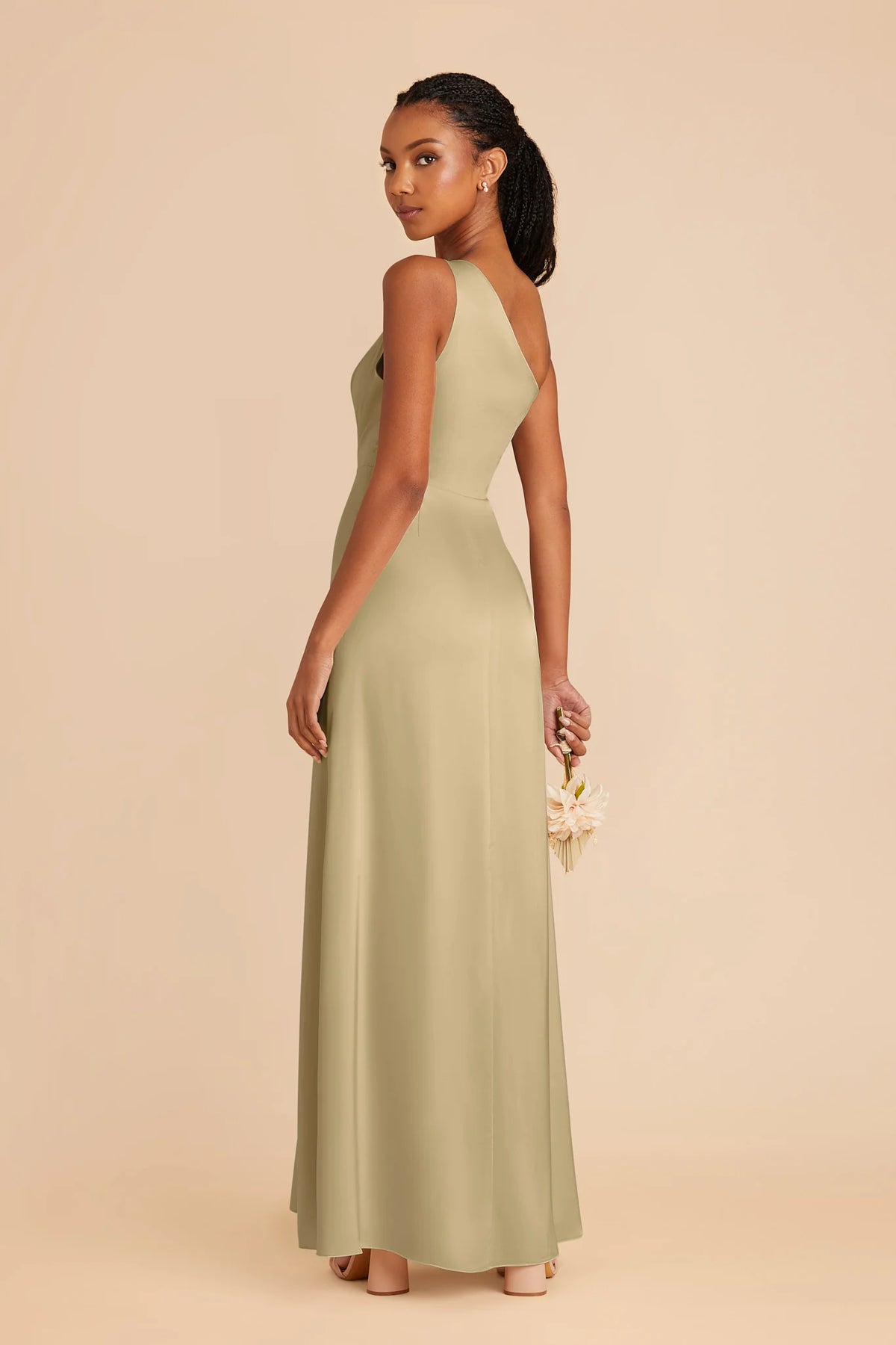 Briar Moss Green alternate view 1 bridesmaid dress