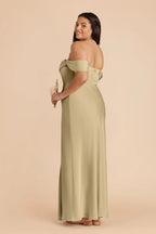 Corinne Moss Green back view bridesmaid dress