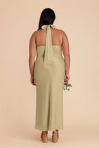 Seraphine Moss Green back view bridesmaid dress