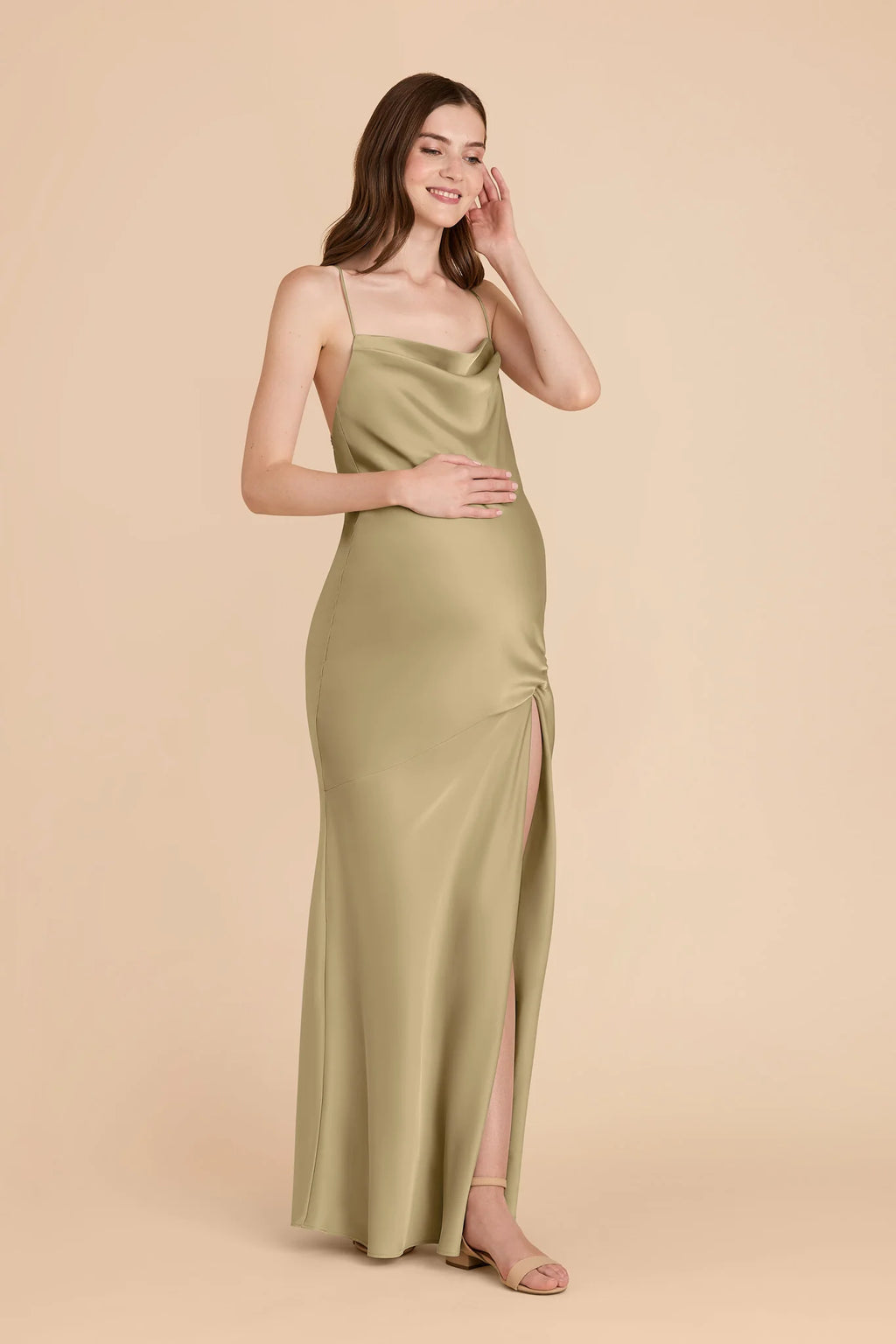 Estelle Moss Green alternate view 6 bridesmaid dress
