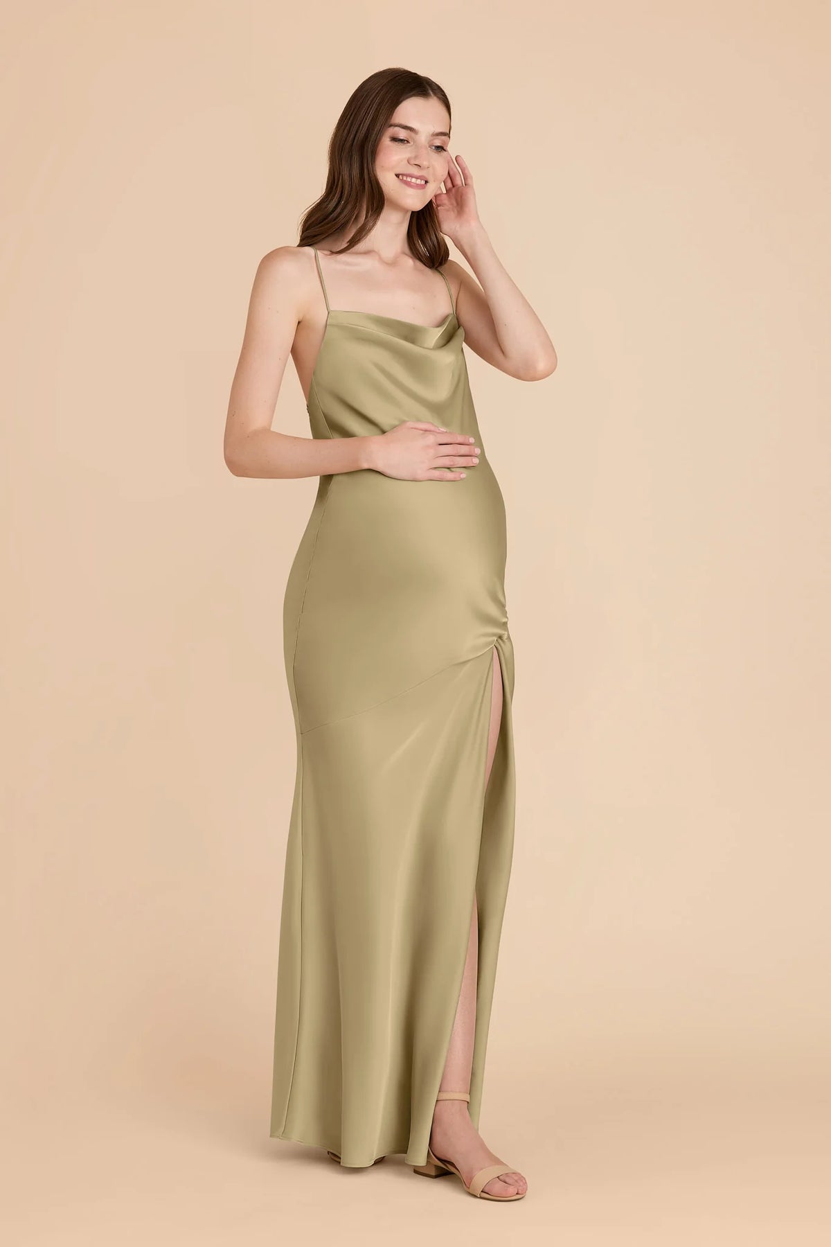 Estelle Moss Green alternate view 6 bridesmaid dress