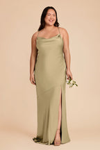 Estelle Moss Green alternate view 1 bridesmaid dress