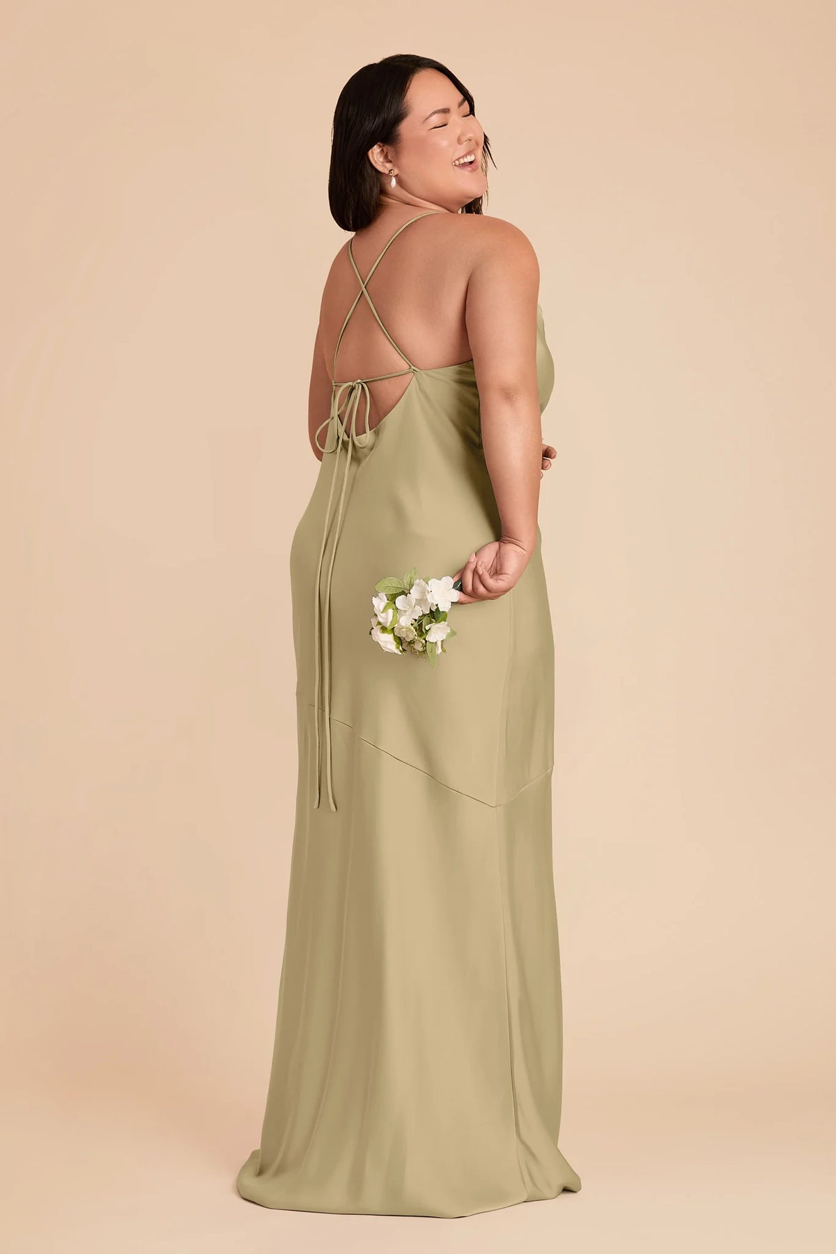 Estelle Moss Green alternate view 7 bridesmaid dress