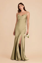 Estelle Moss Green alternate view 2 bridesmaid dress