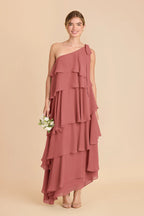 Marisol Mulberry front view bridesmaid dress