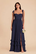 Daphne Navy front view bridesmaid dress