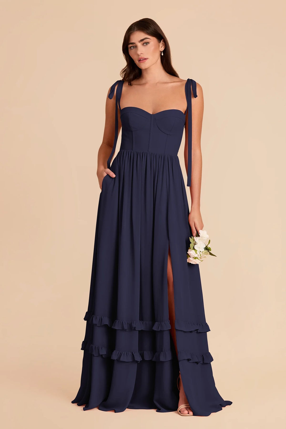 Daphne Navy alternate view 2 bridesmaid dress