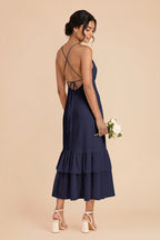 Liora Navy alternate view 2 bridesmaid dress