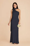 Ariadne Navy front view bridesmaid dress