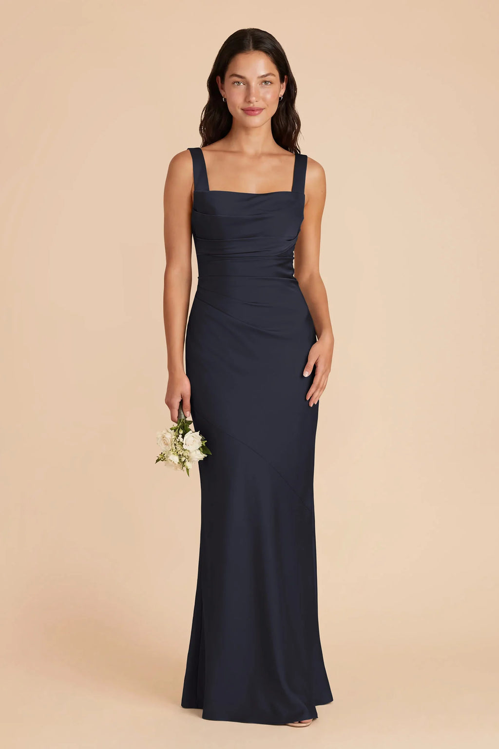 Colette Navy front view bridesmaid dress
