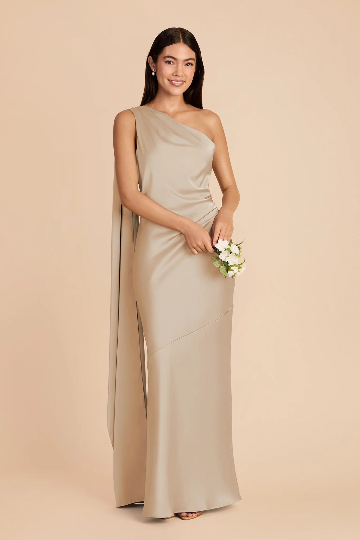 Ariadne Neutral Champagne alternate view 1 bridesmaid dress