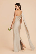 Ariadne Neutral Champagne alternate view 3 bridesmaid dress