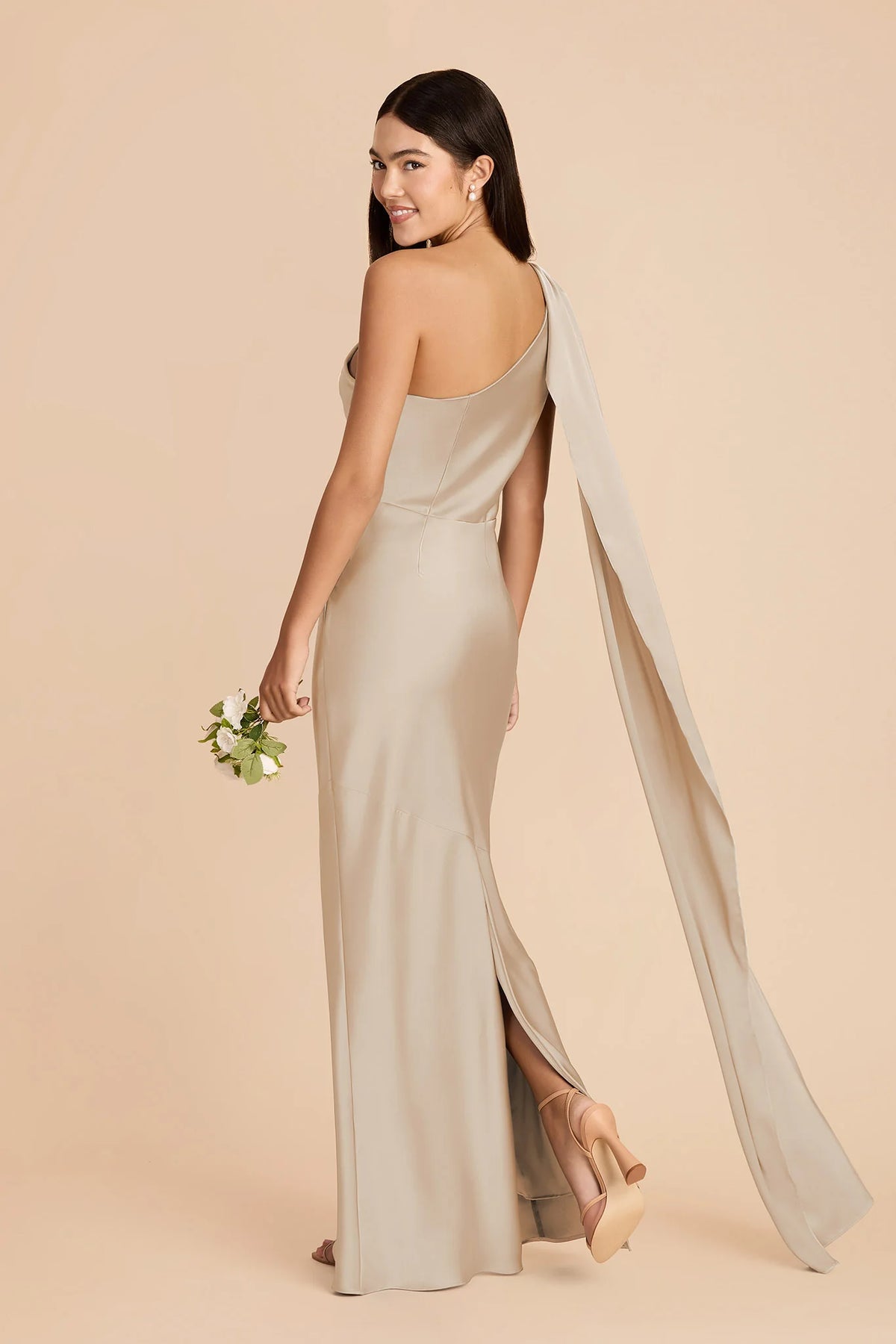 Ariadne Neutral Champagne alternate view 3 bridesmaid dress